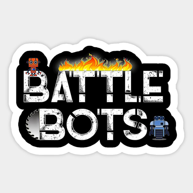 Battle bots fighting robots Sticker by Tianna Bahringer